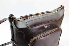 Canon Brown Leather Shoulder Bag (#2213) - Canon