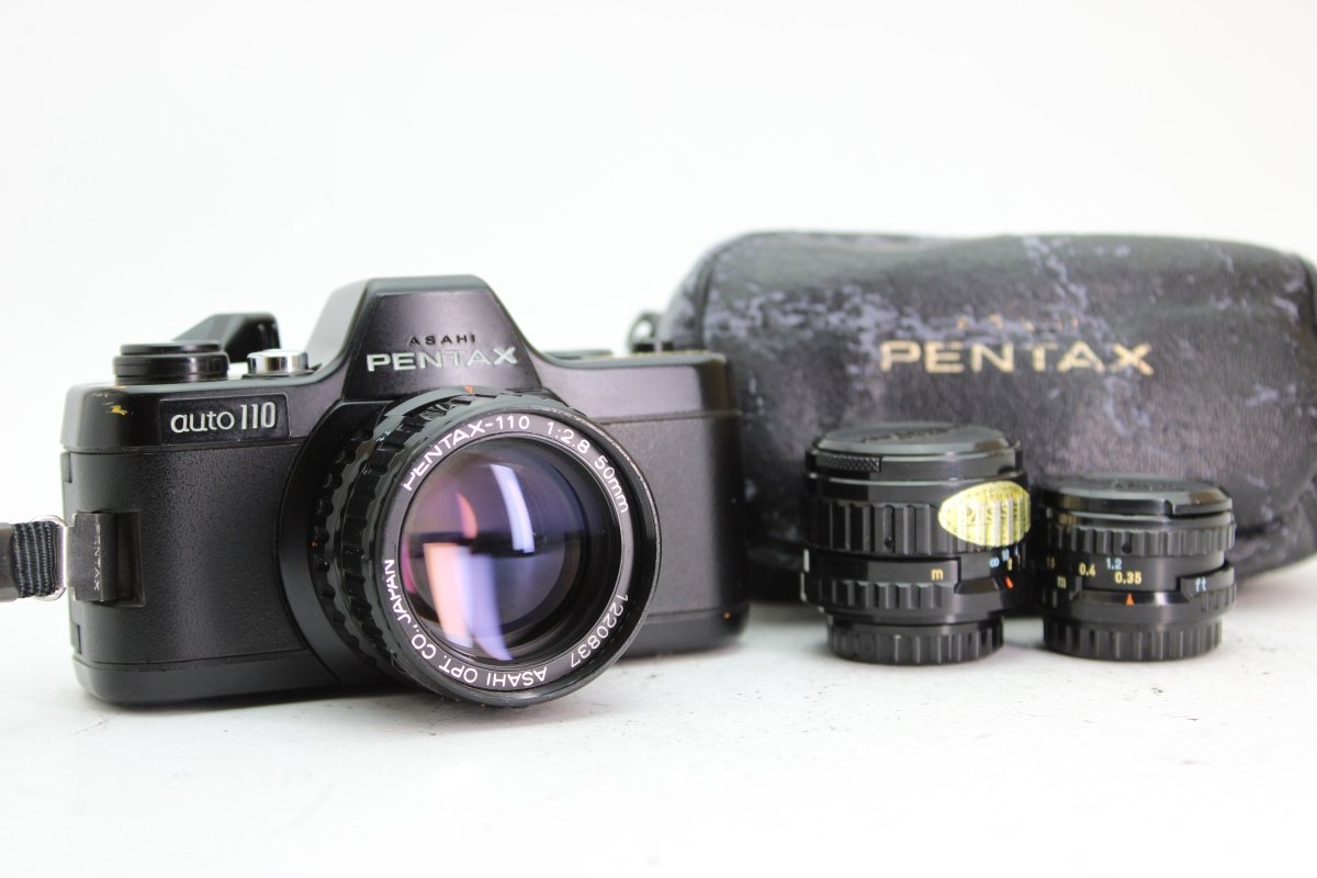 Pentax Auto 110 Set with 50mm, 24mm, 18mm lenses (#2256) - Pentax