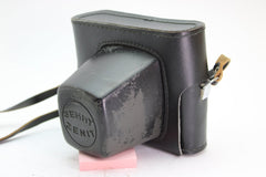 Zenit Black Leather Case with Strap (#2884) - Zenit