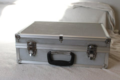 Vintage Large Silver Metal Camera Case - Unknown